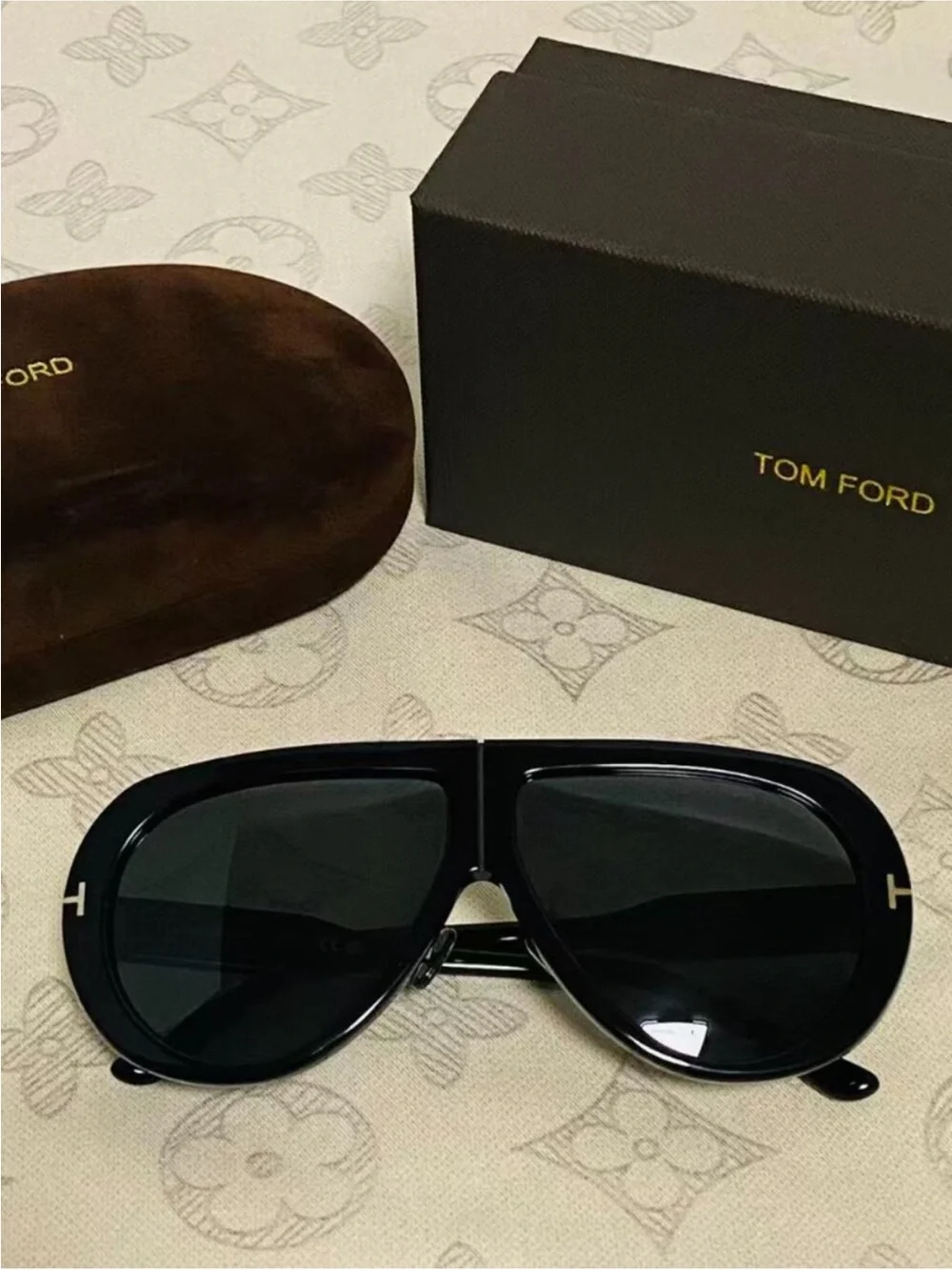 Tom Ford Men’s Black Aviator Sunglasses - Classic UV Protection